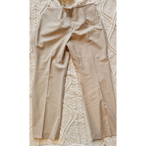 Talbots Heritage Tan Khaki Lightweight Unlined Wool Pants Womens‎ 14WP Petite